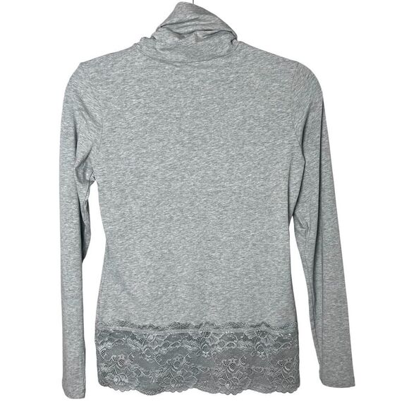 Sundance Elan Turtleneck Top Lace Bottom Heather Gray Sz XS - Picture 5 of 6